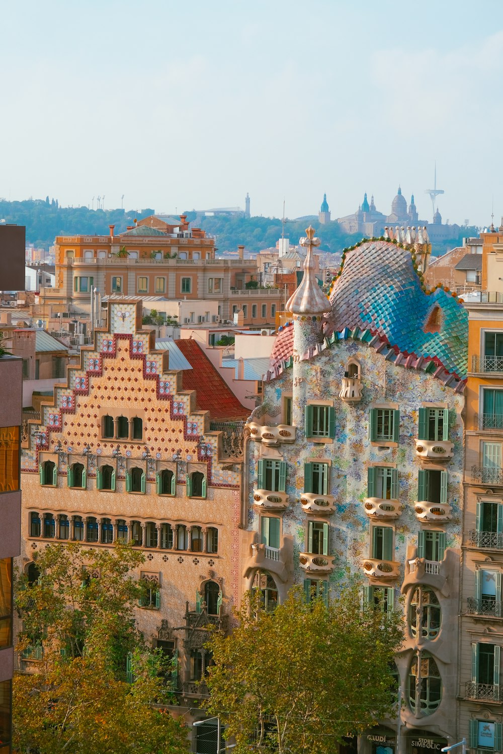 a view of a city from a high building