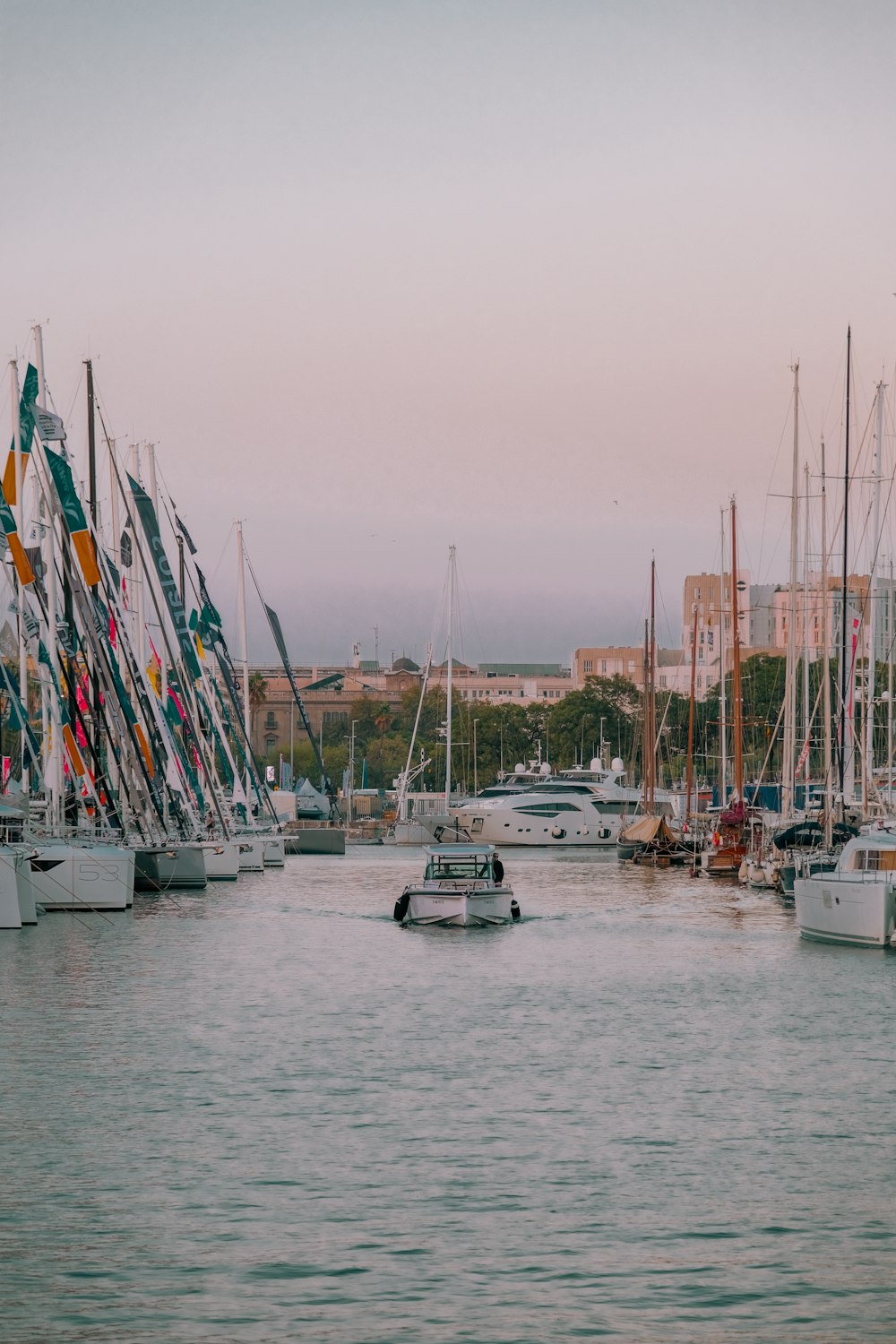 a bunch of boats that are in the water