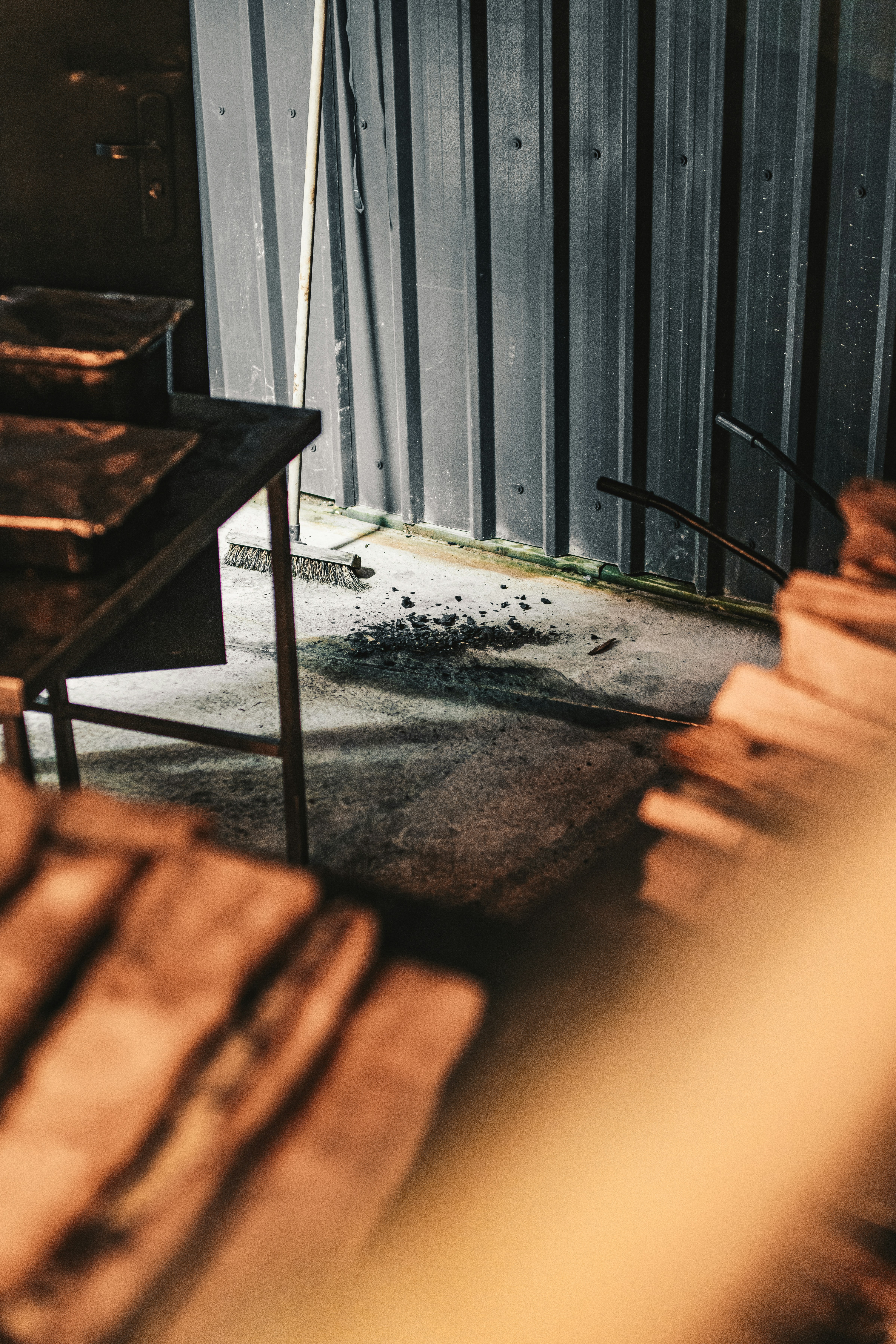 a chair and a table in a room