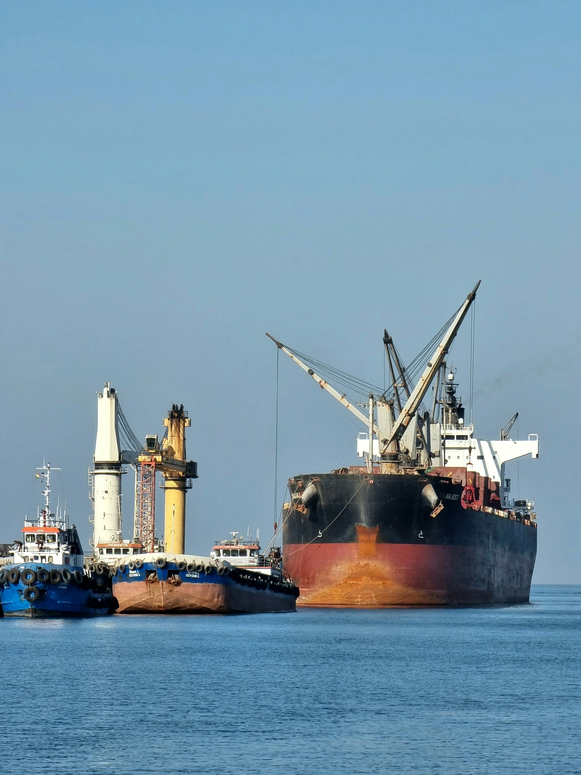 a large ship in the middle of a body of water