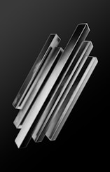 a black and white photo of metal bars
