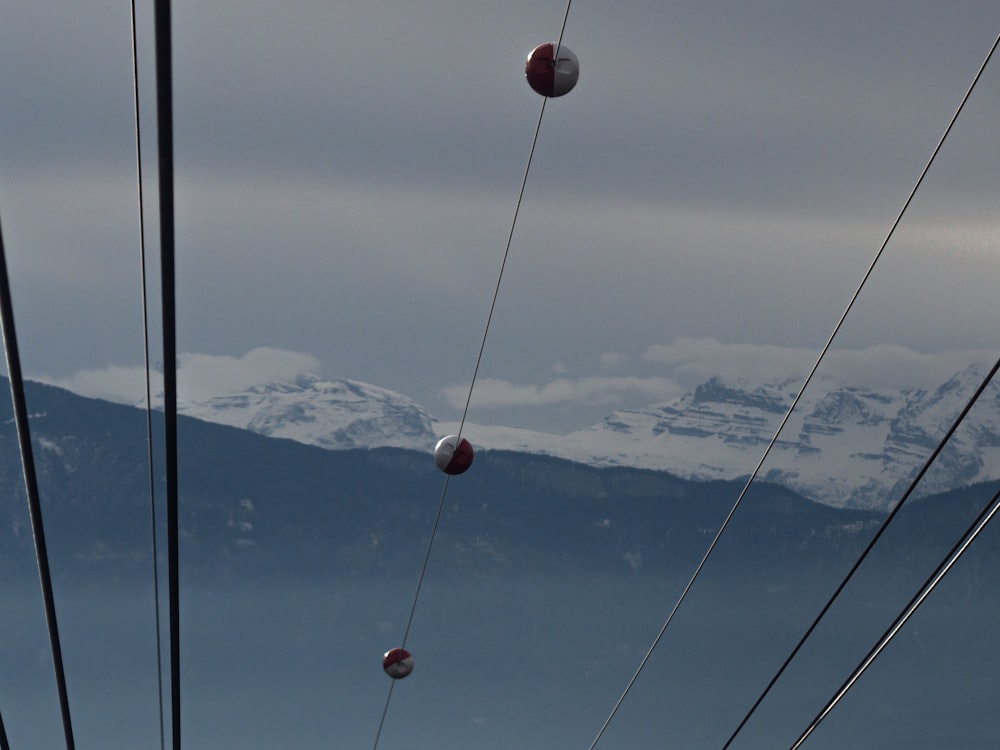 a view of a mountain range from a ski lift