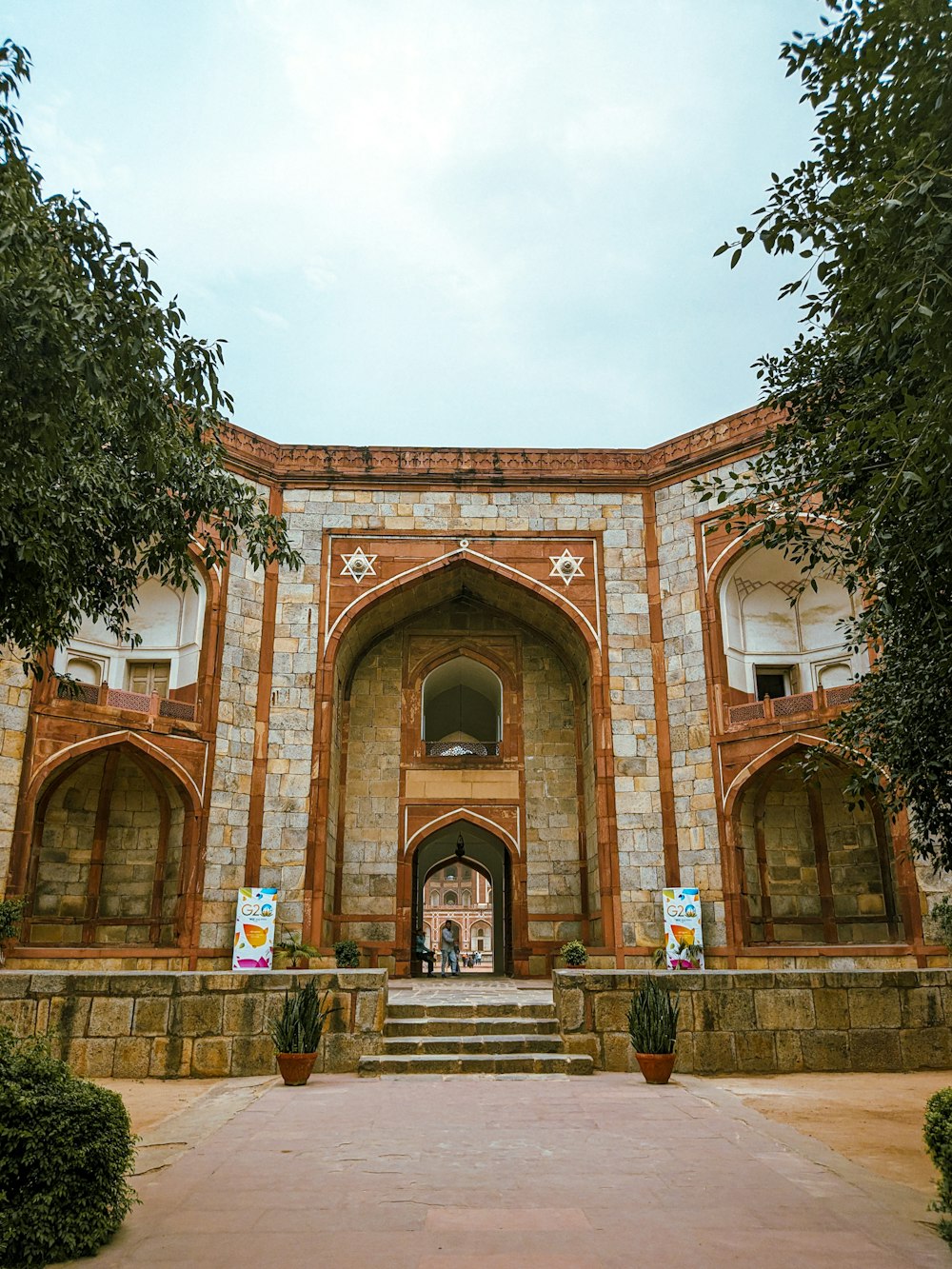 a large building with a clock on the front of it