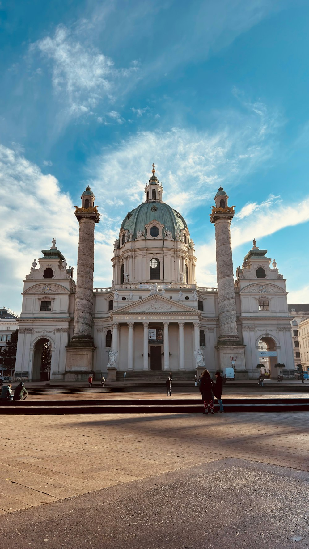 a large white building with a dome on top of it