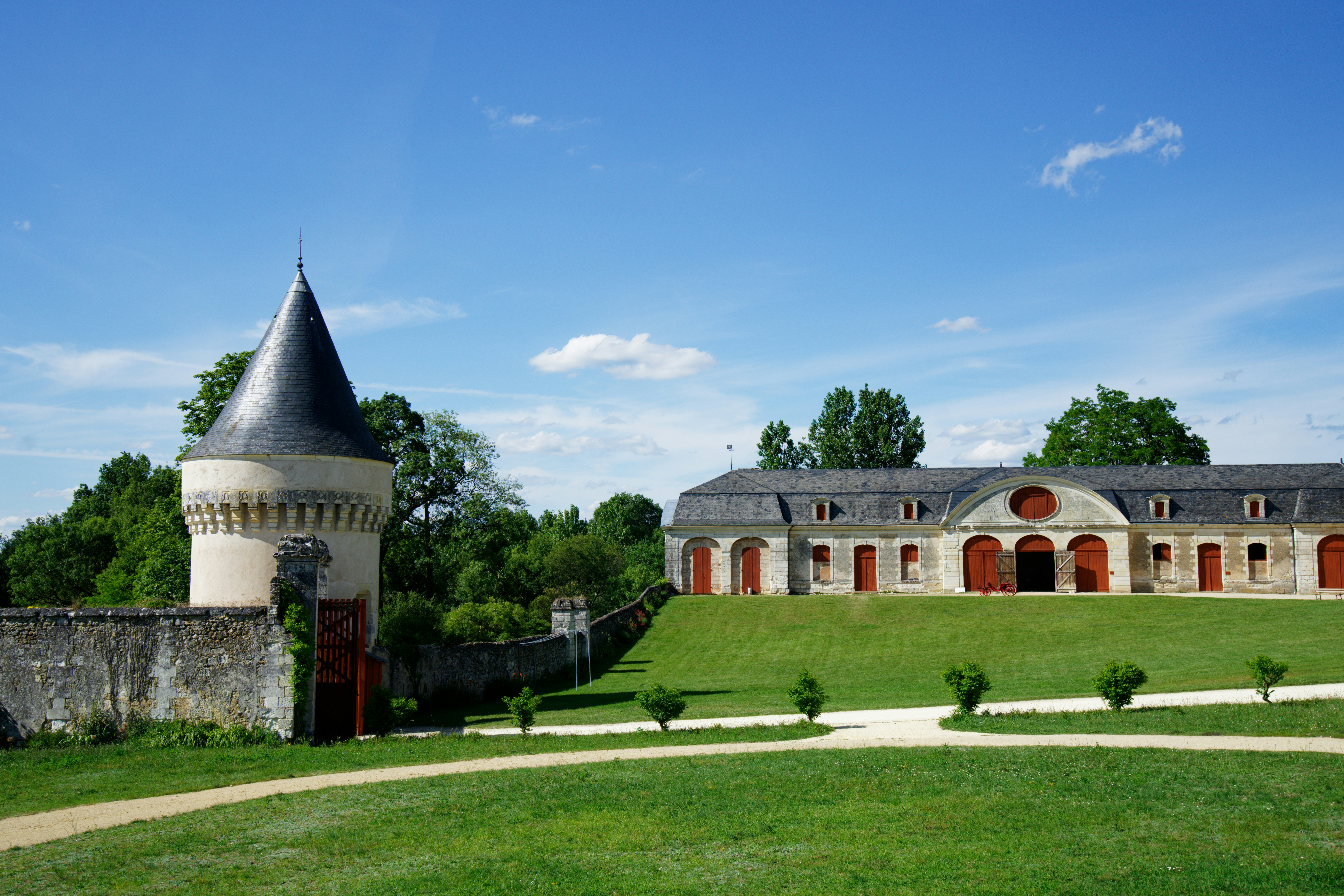 a large castle like building with a tower