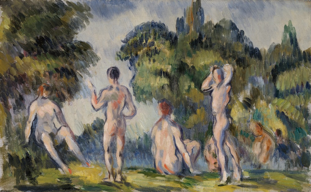 a painting of a group of naked men