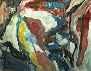an abstract painting with a lot of colors