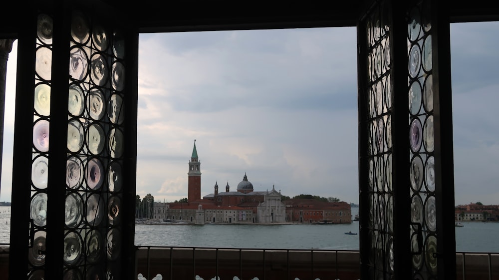 a view of a city from a window