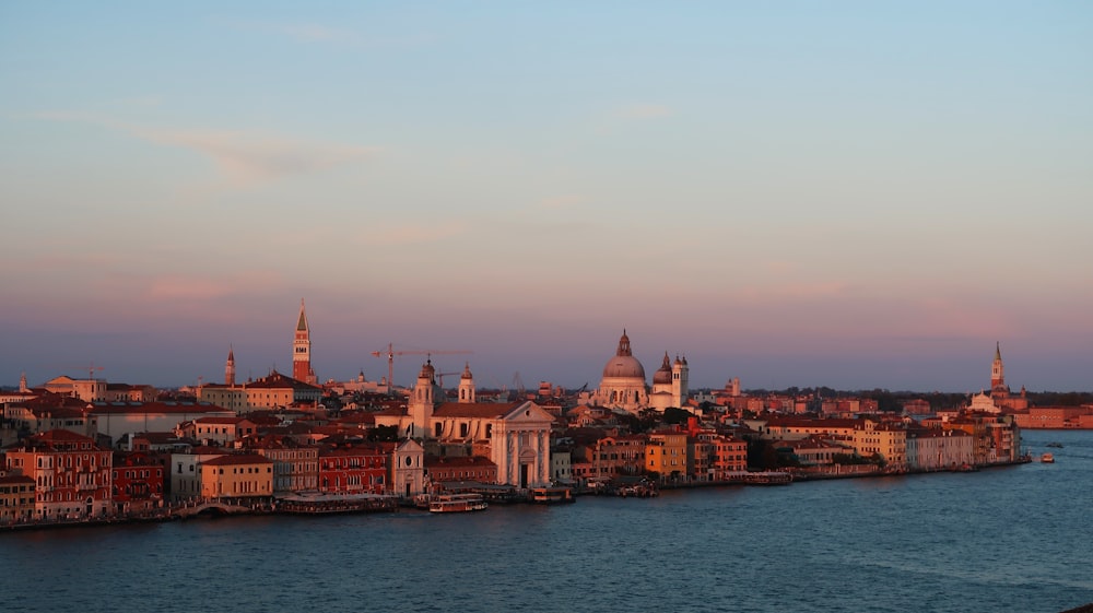 a view of a city from across the water