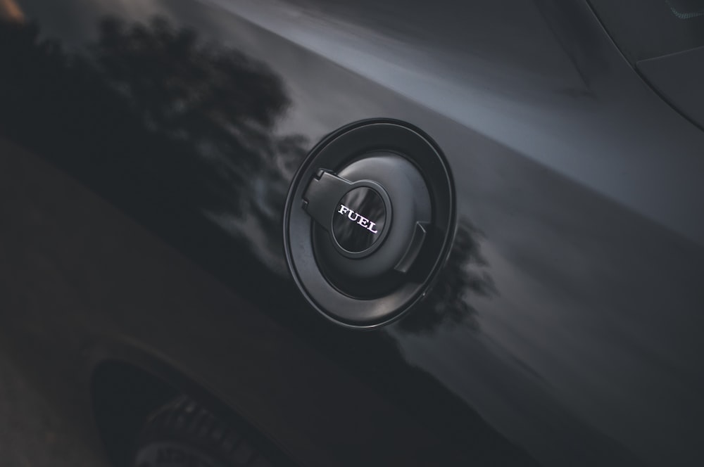 a close up of a door handle on a car