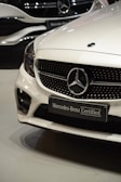 a mercedes benz certified car is on display