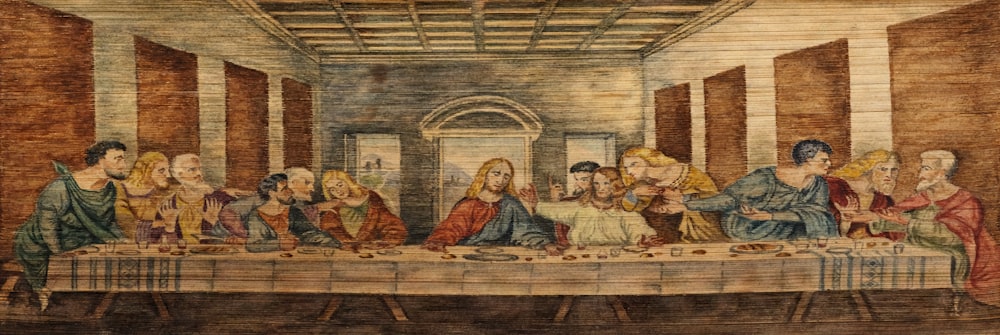 a painting of the last supper of jesus