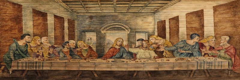 Leonardo da Vinci's Last Supper painting in the refectory of Santa Maria delle Grazie, Milan