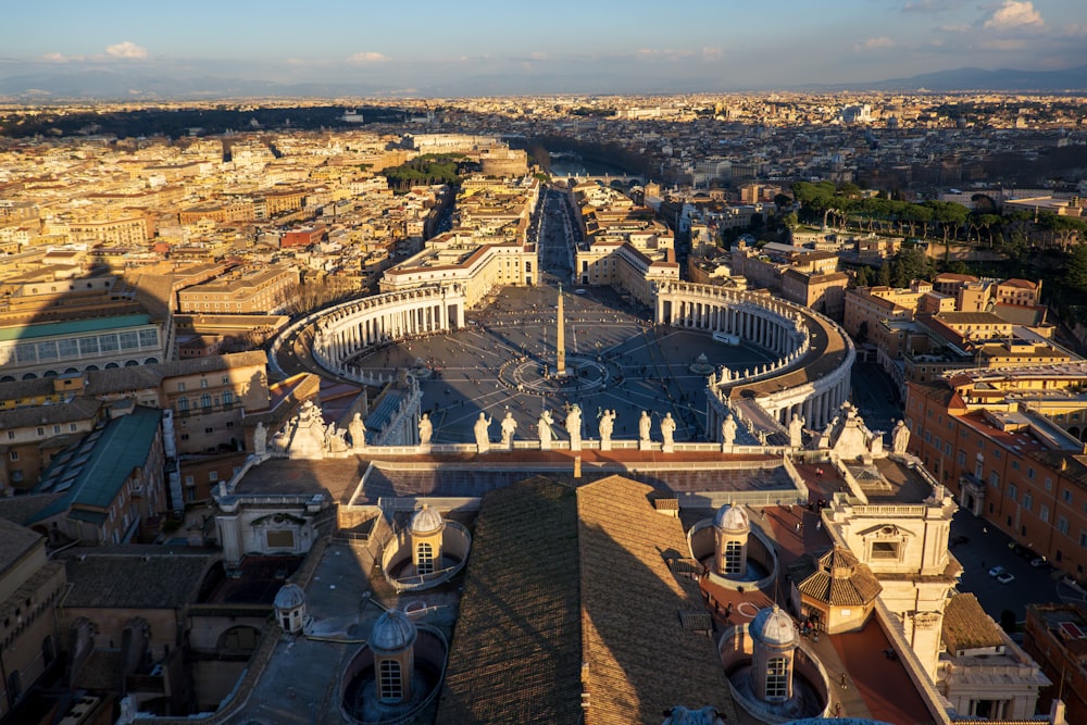 Ein Blick aus der Vogelperspektive auf die Stadt Rom