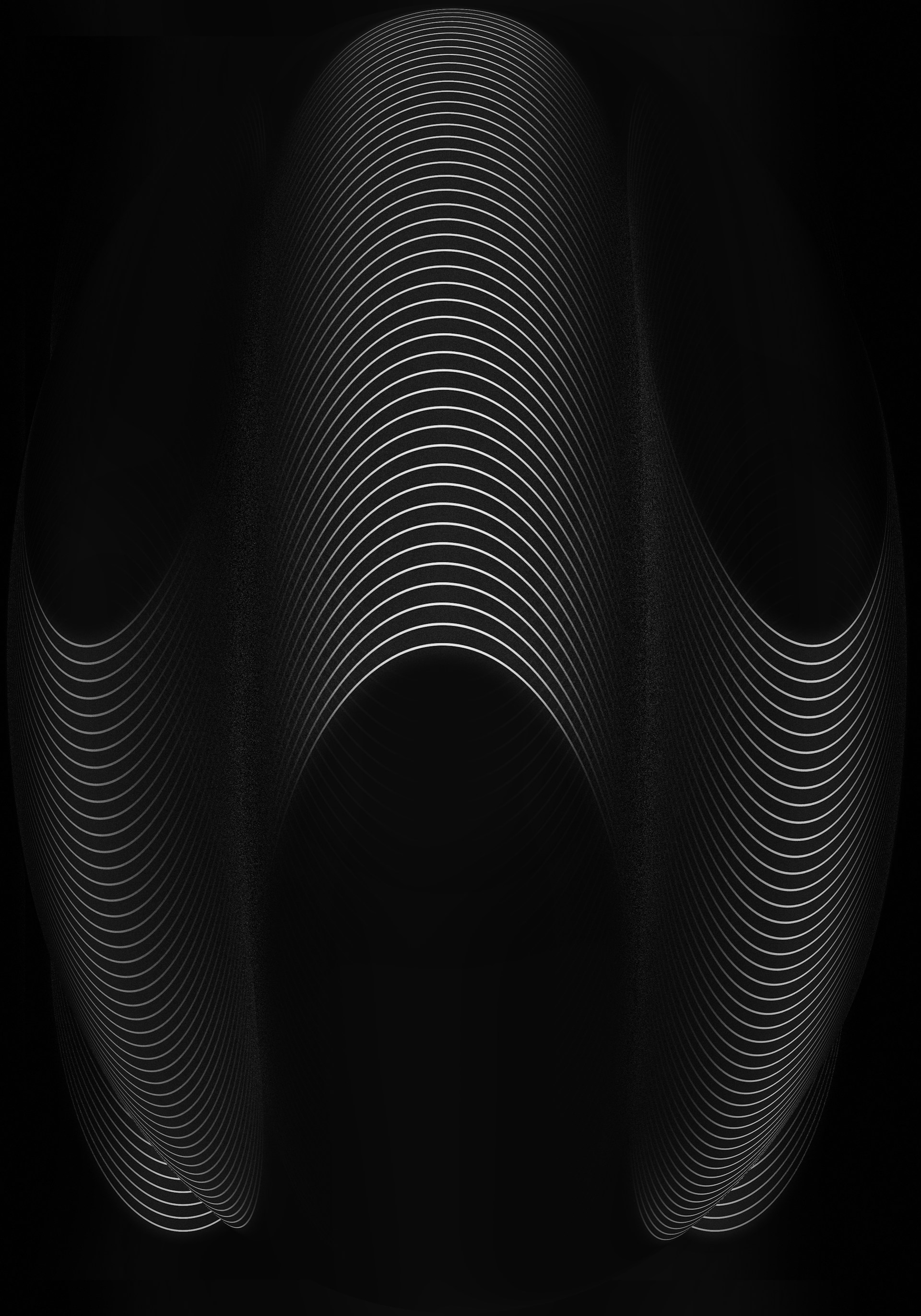 a black and white photo of a curved object