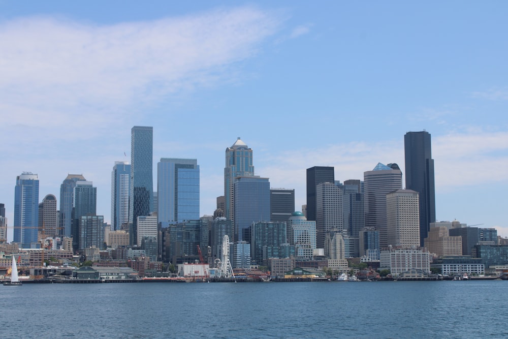 a view of a city from the water