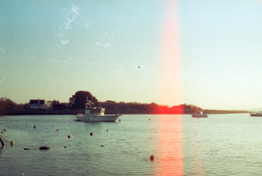 a large body of water with boats in it