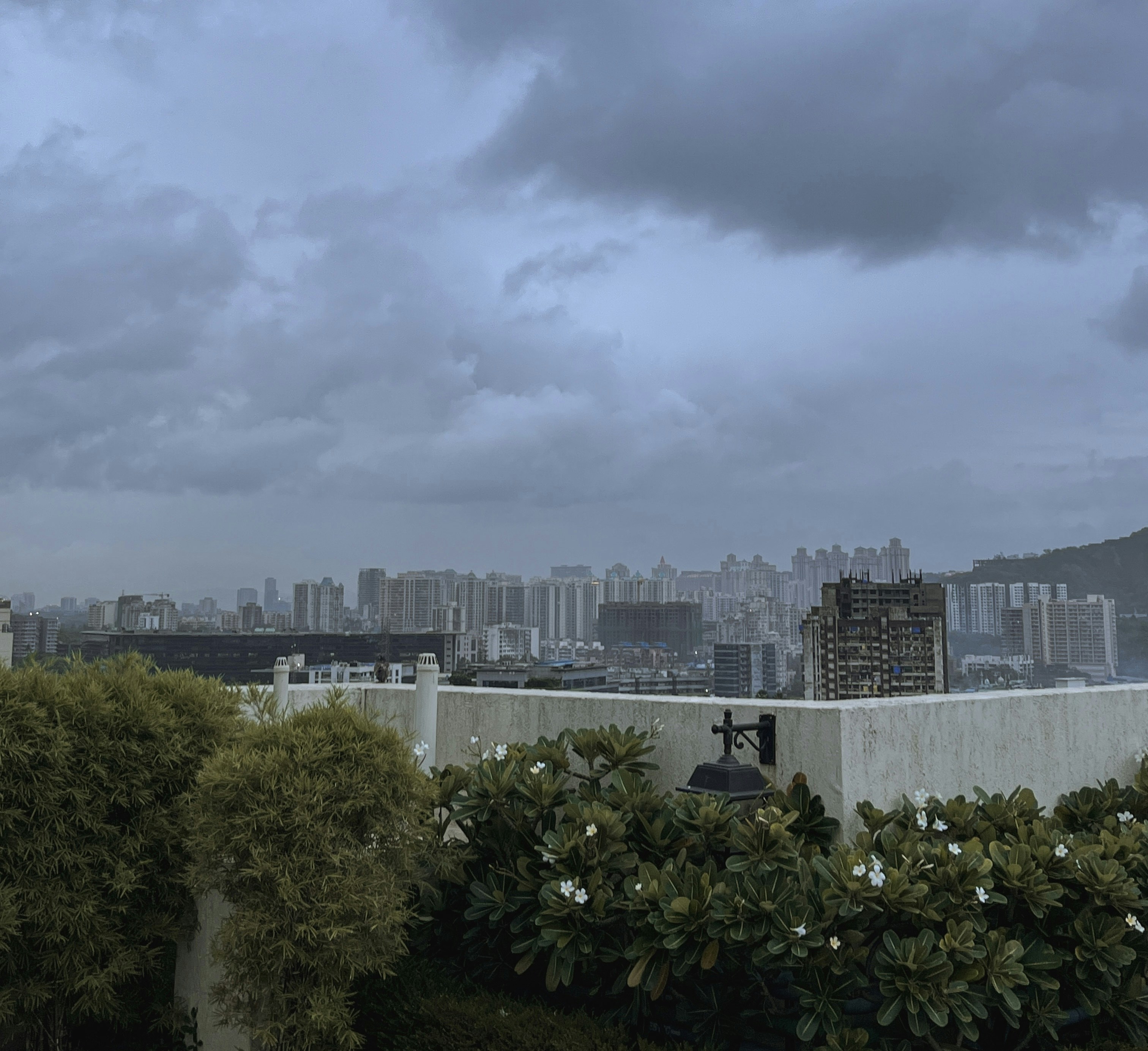 a view of a city from the top of a building