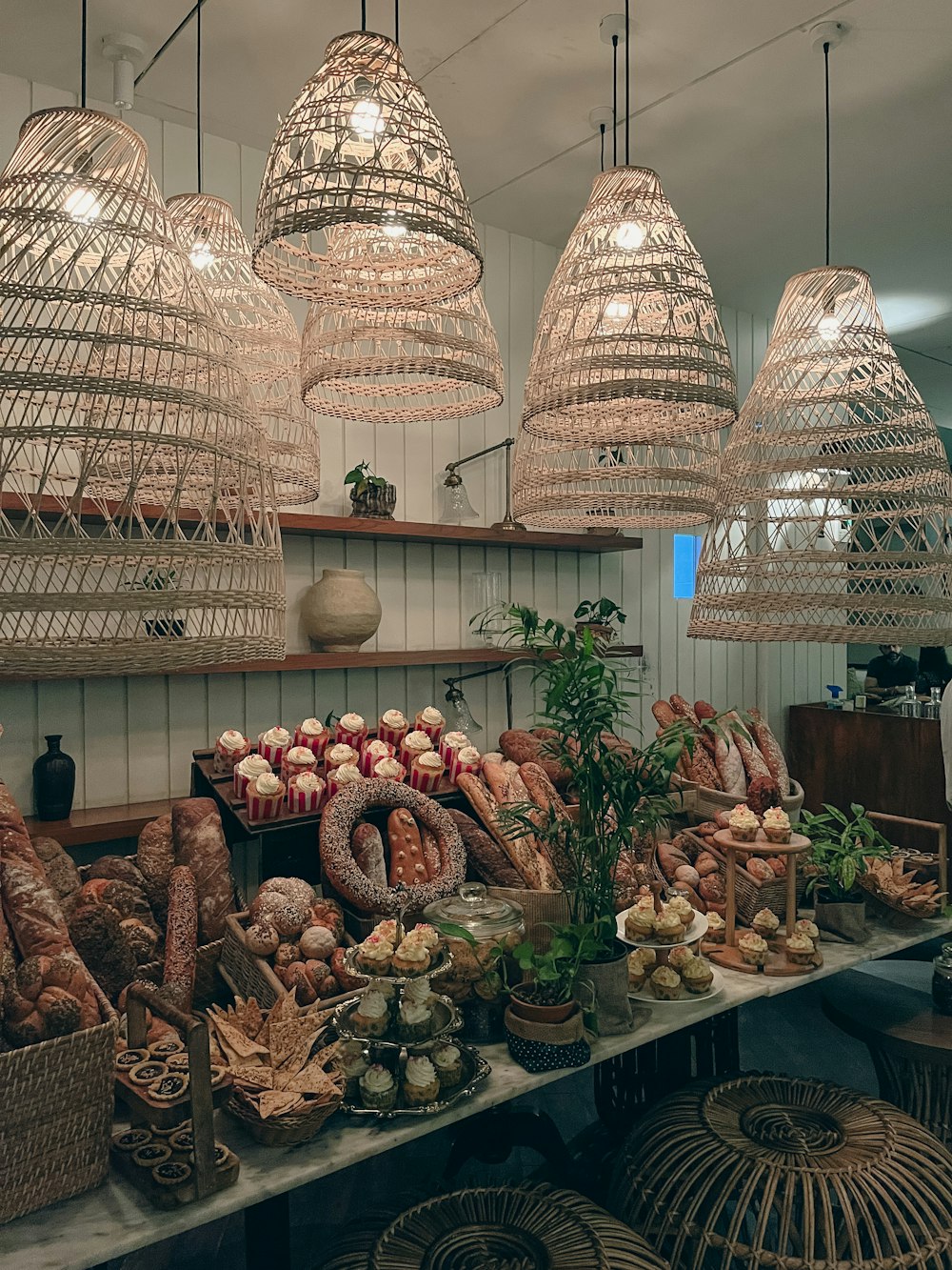 a bunch of food that is on a table