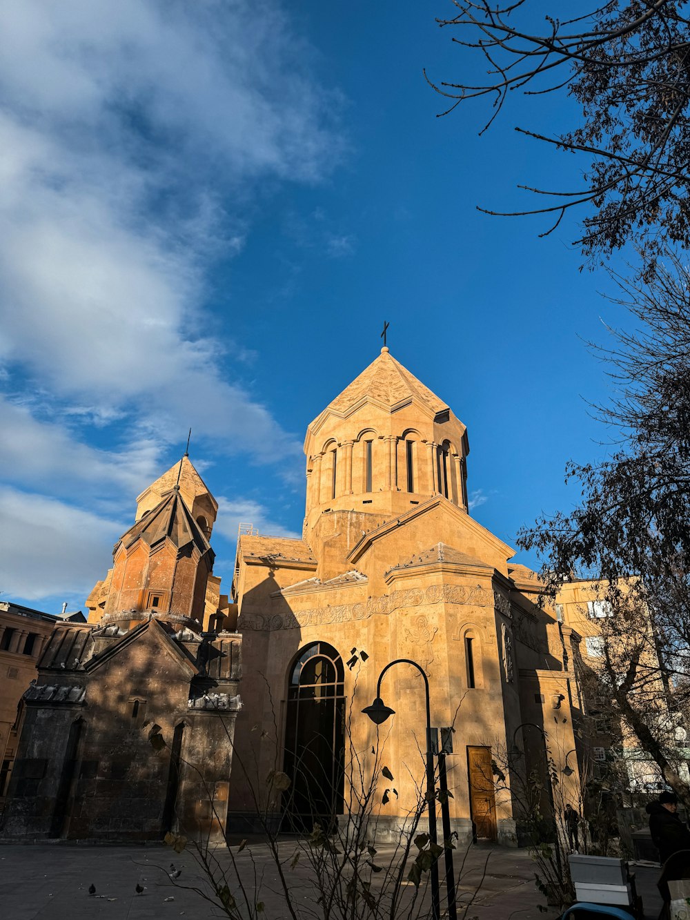 an old church with a clock tower on top of it