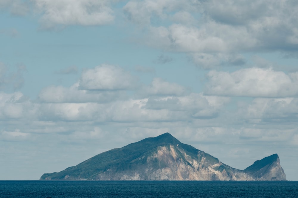 a small island in the middle of the ocean