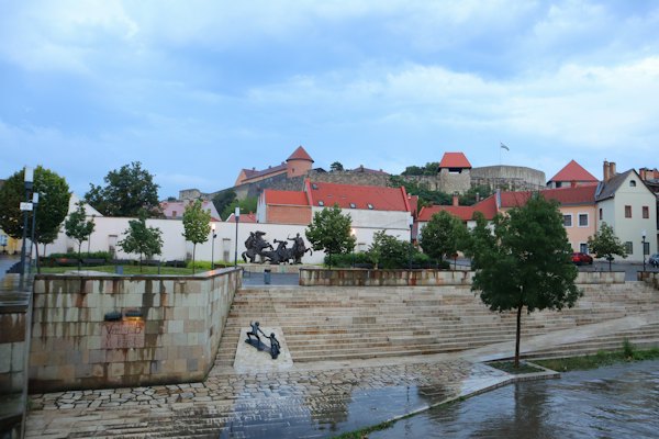 The castle above a fountain — Eger, Hungary