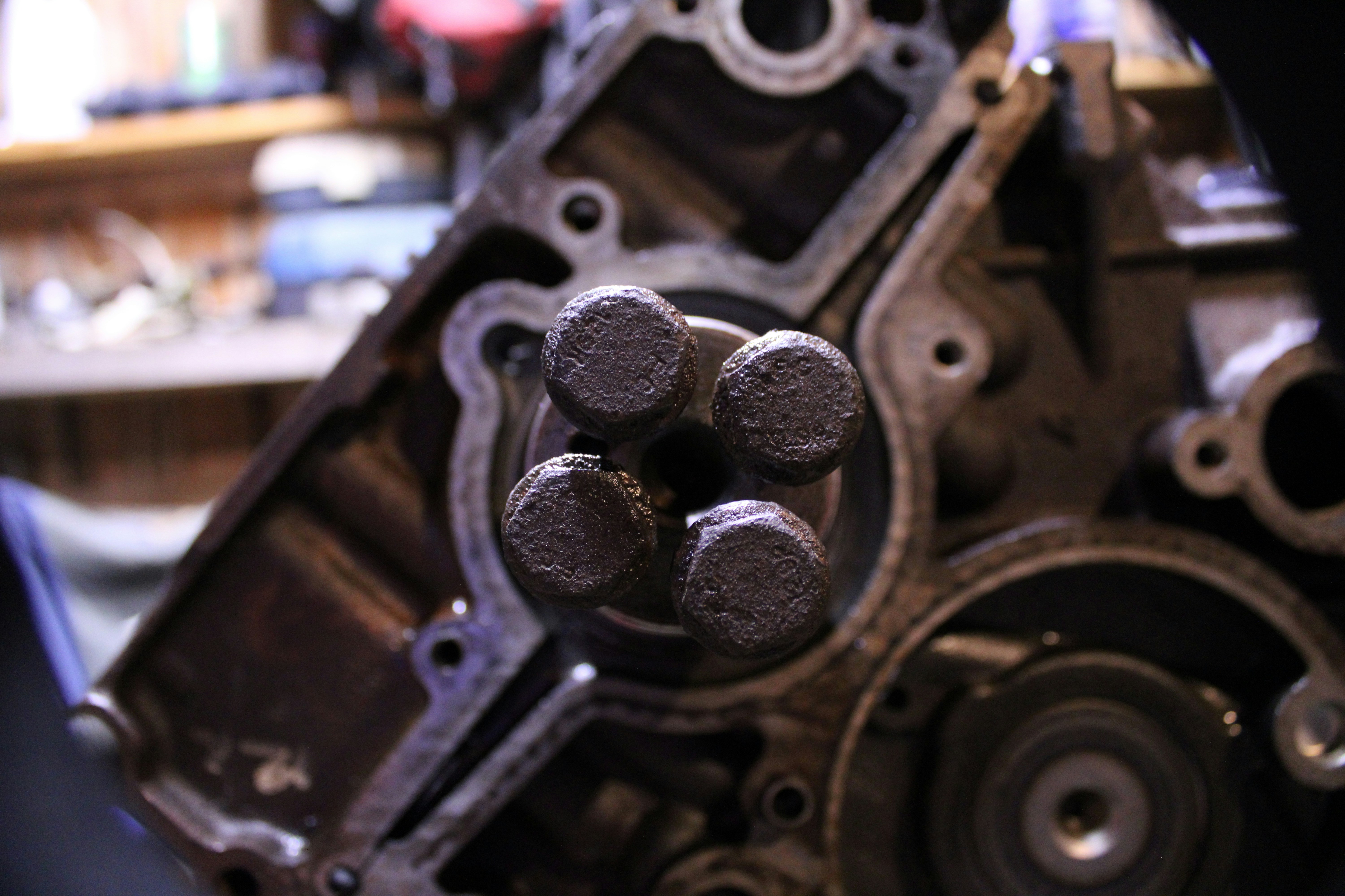 a close up of the engine of a vehicle