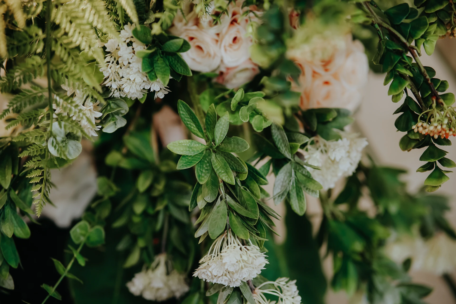 a bunch of flowers that are on a table