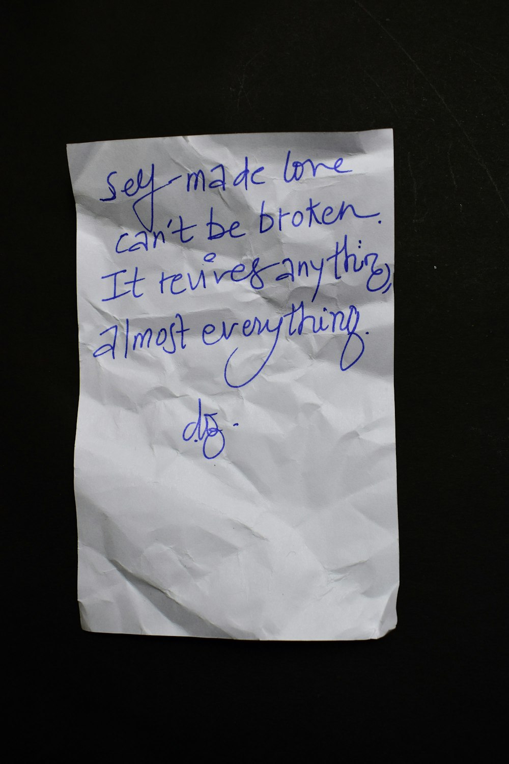 a piece of paper with writing on it