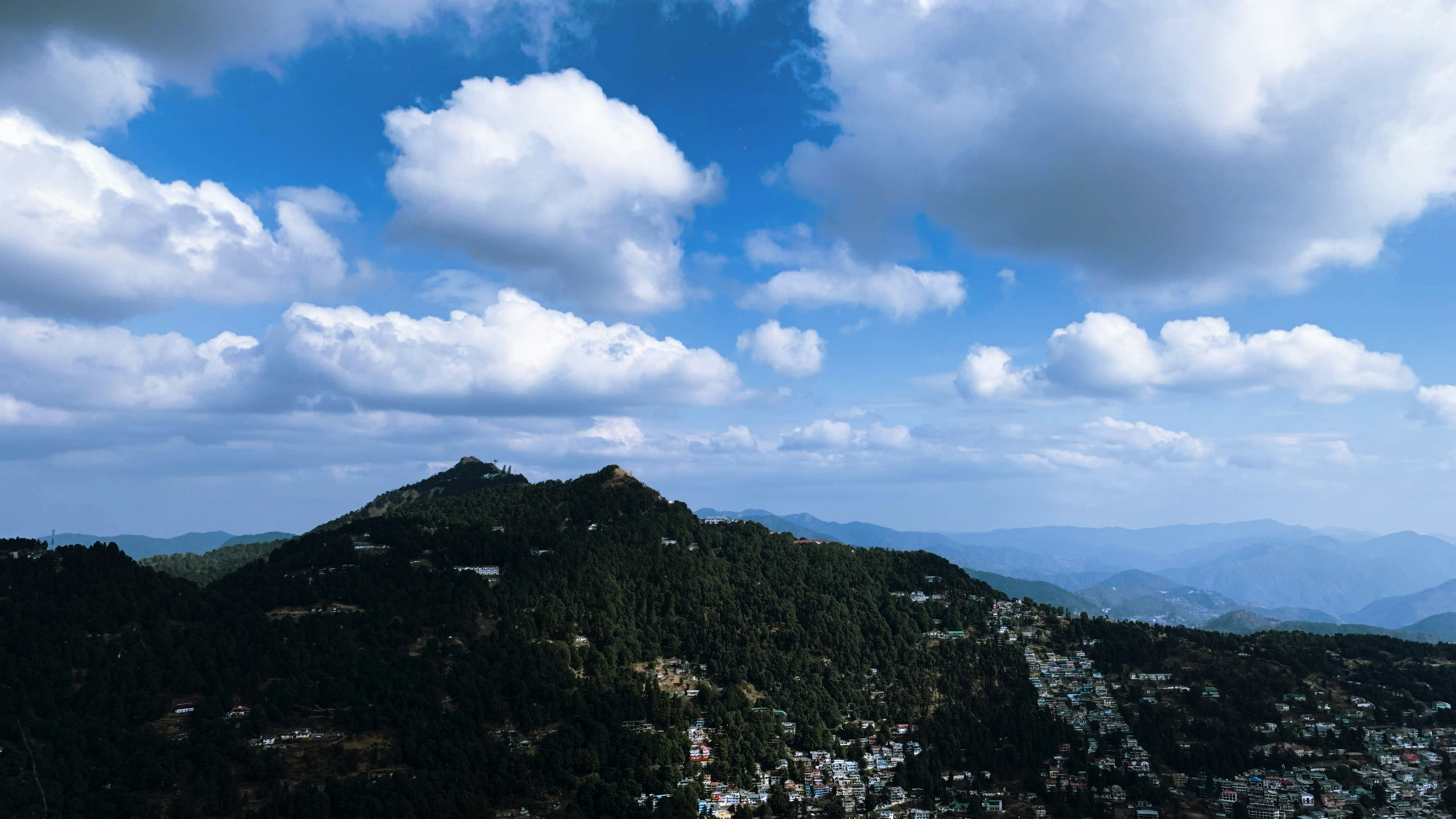 a view of a city from a high point of view