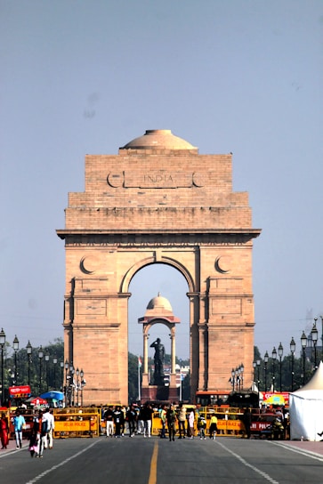 a group of people that are standing in the street