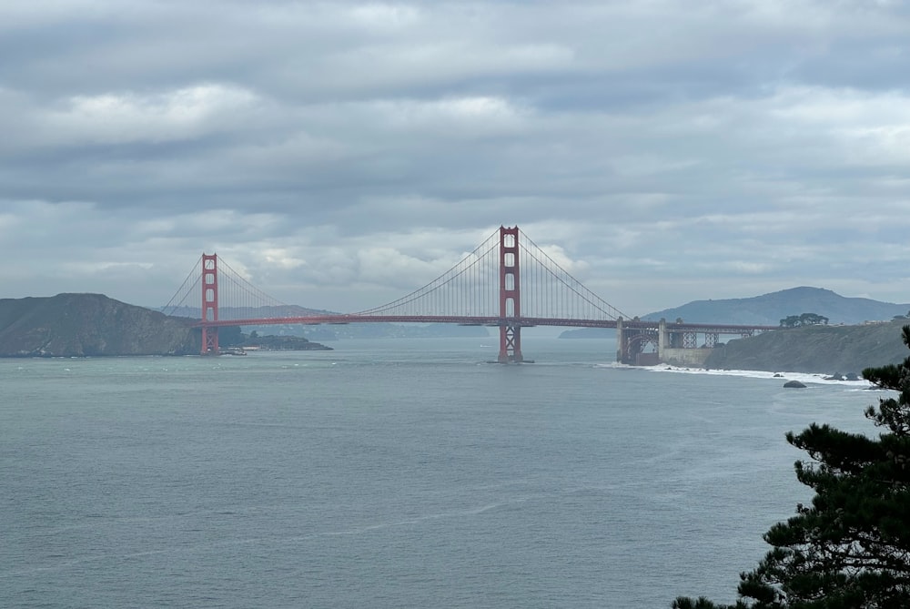 a view of the golden gate bridge from across the bay