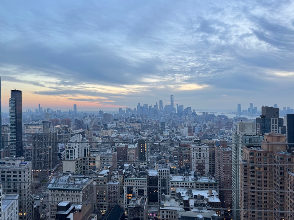 a view of a city from a high rise