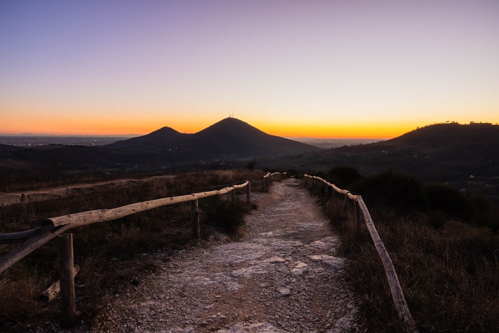 a path leading to the top of a mountain