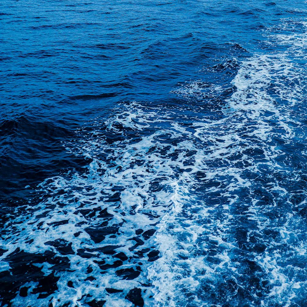 the wake of a boat in the ocean