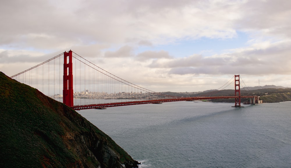 a view of the golden gate bridge from across the bay