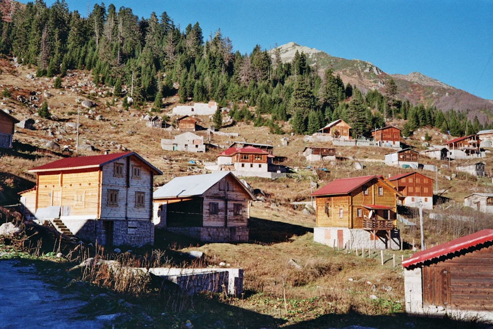 a bunch of houses that are on a hill