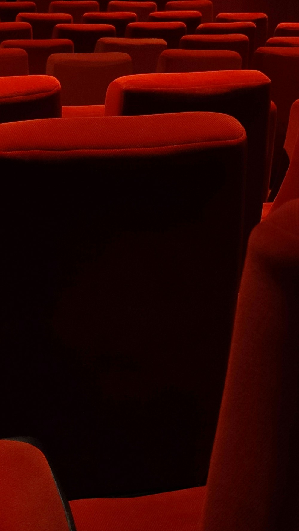 劇場の赤い座席の列
