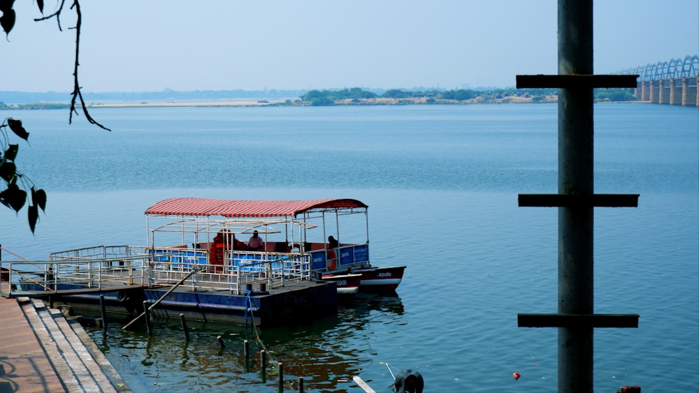 a boat that is sitting in the water