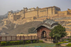 a view of a castle from a distance