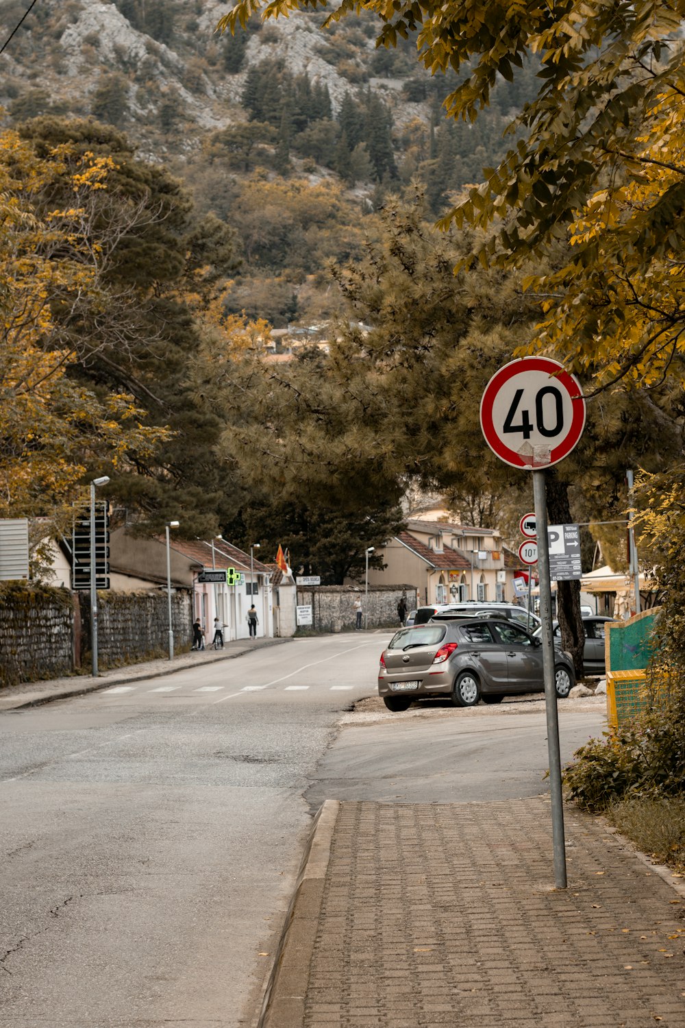 a street sign on the side of a road