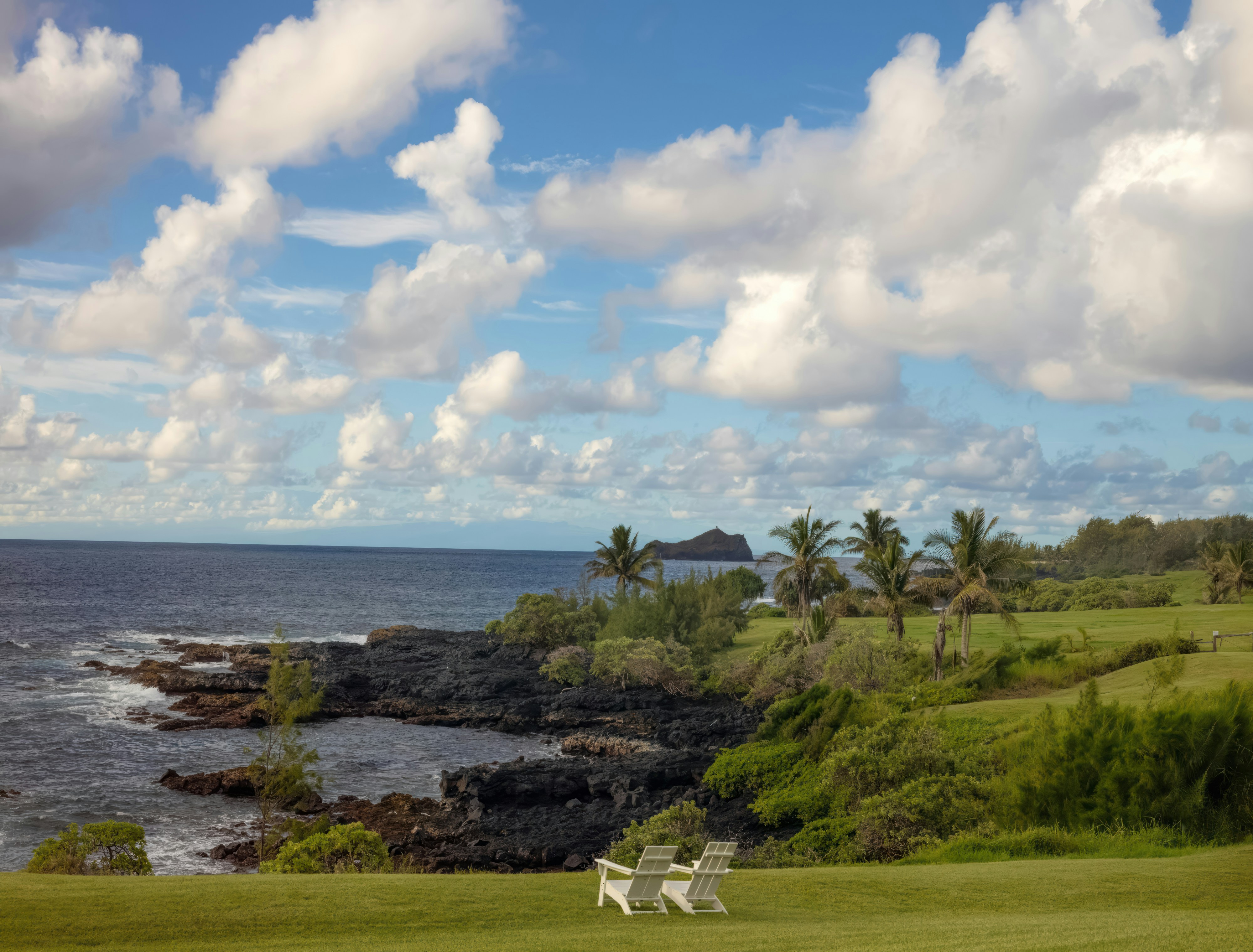 Scenic view of the Pacific ocean from the beach in Hana, Hawaii, Scenic view of the Pacific ocean from the beach in Hana, Hawaii