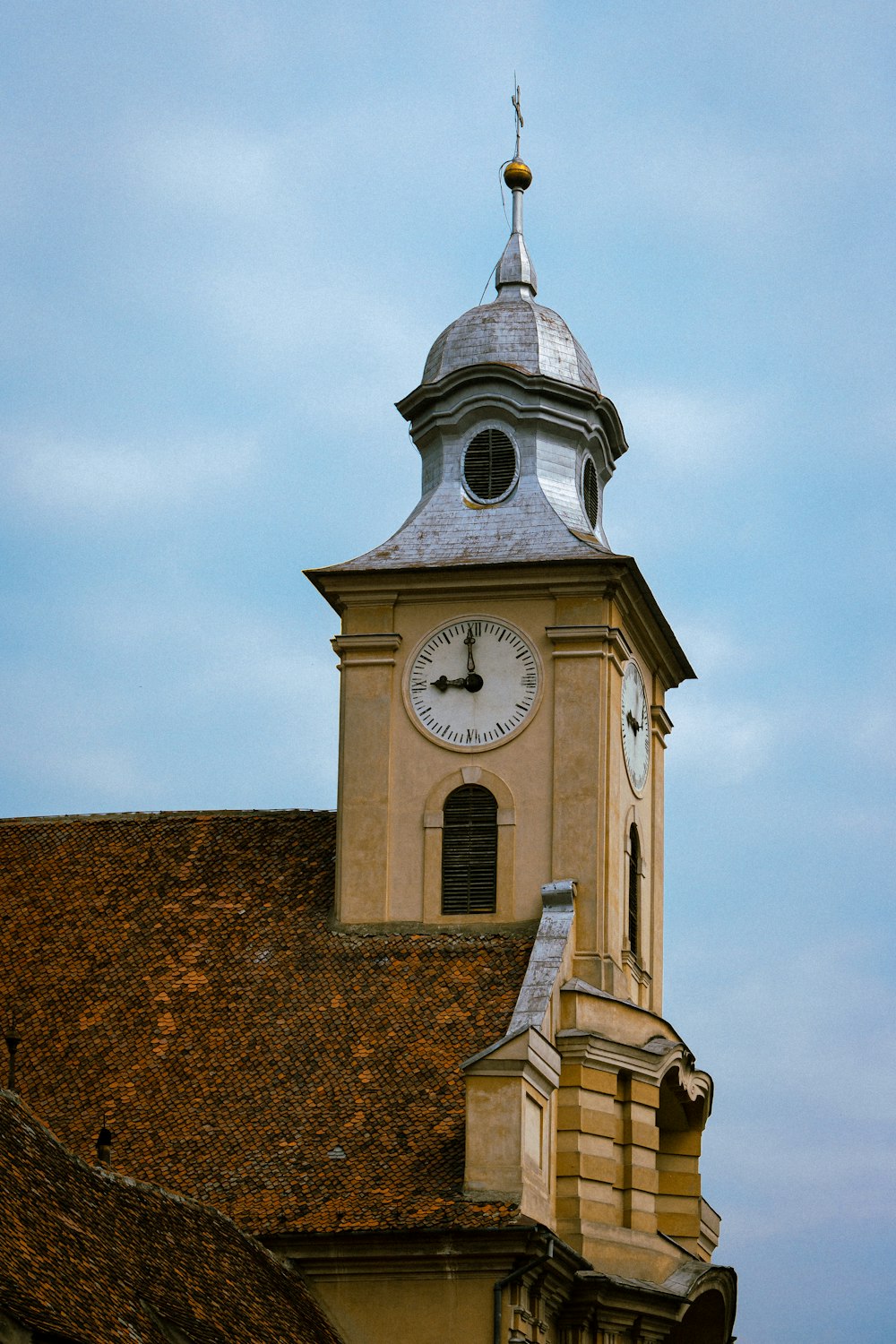 a large clock tower on top of a building