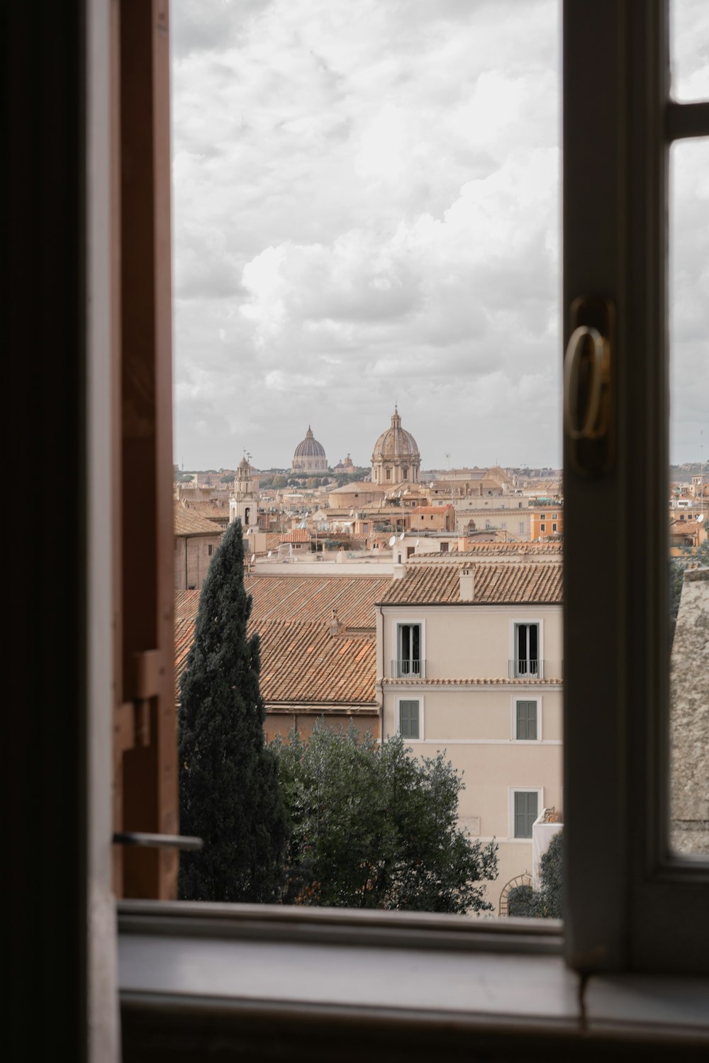 a view of a city from a window