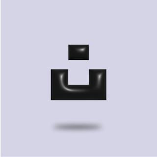 a black and white photo of the letter u