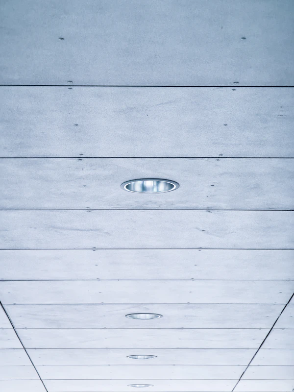Wood plank false ceiling design