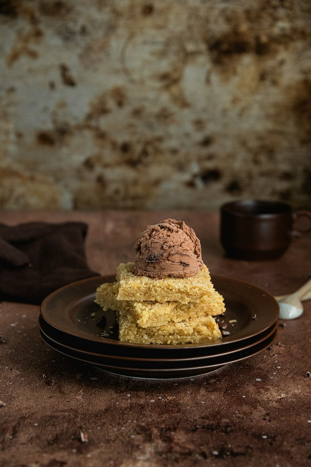 a piece of cake sitting on top of a plate