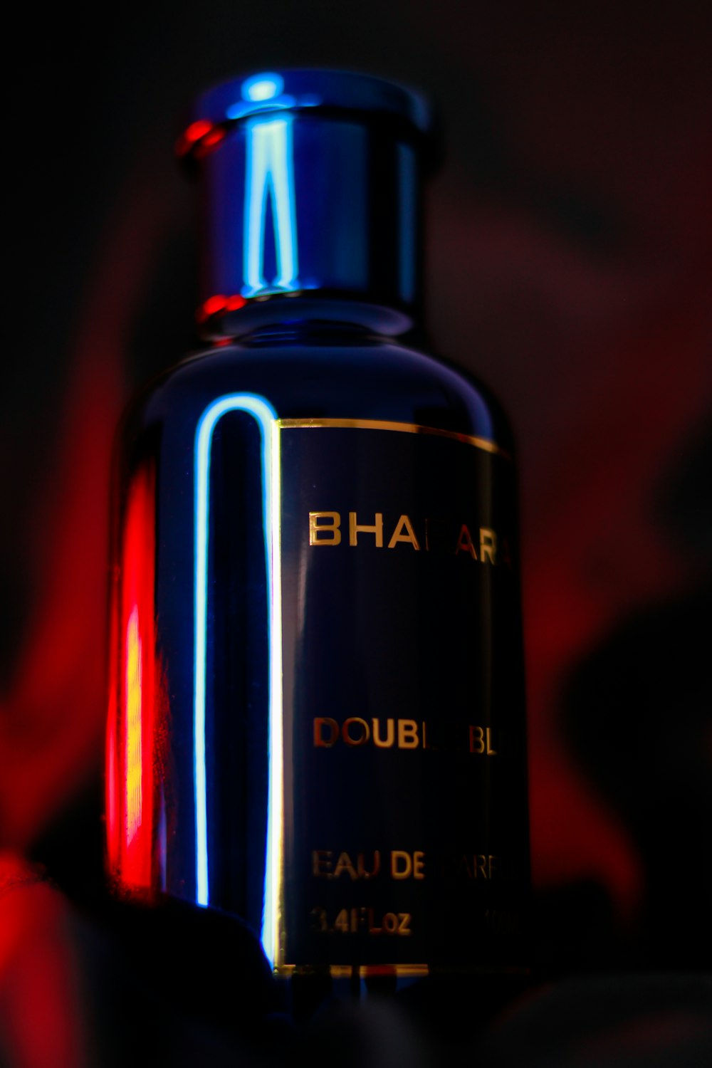 a close up of a bottle of perfume