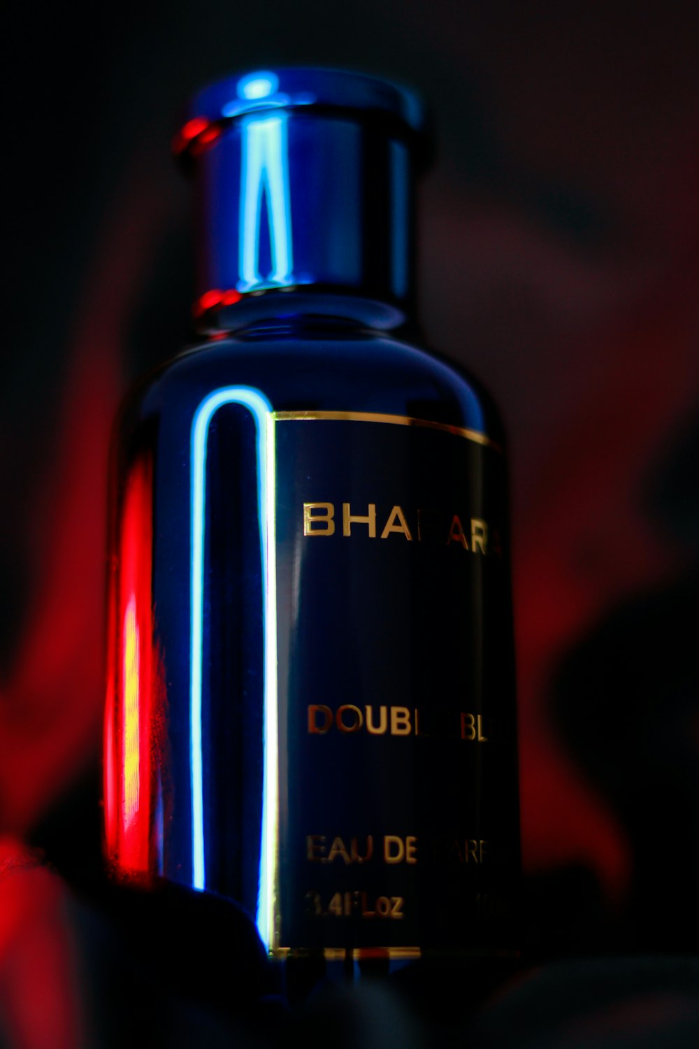 a close up of a bottle of perfume