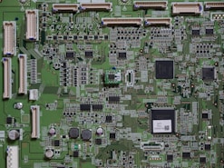 a close up of a computer mother board